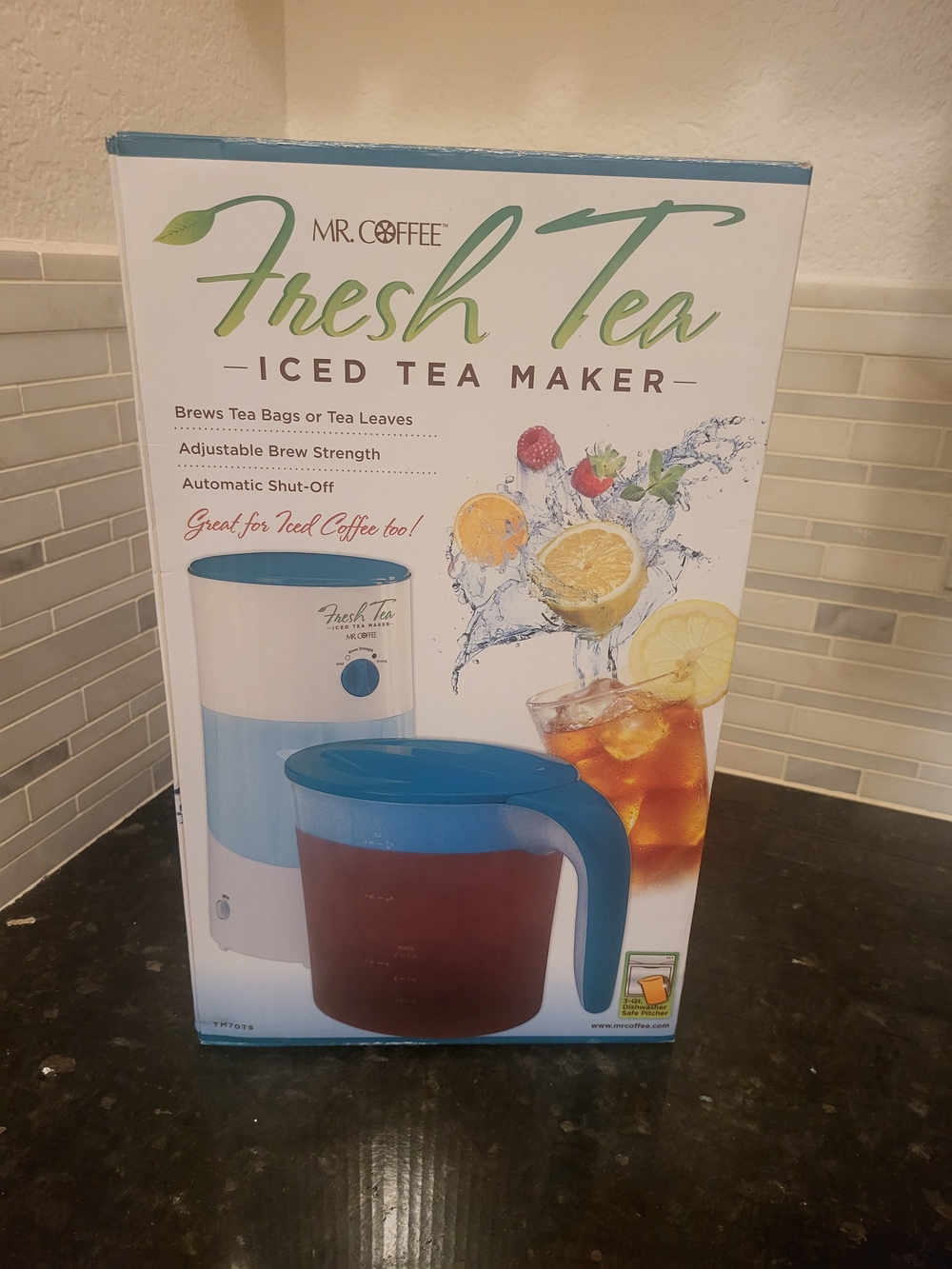 Mr Coffee Fresh Tea Iced Tea Maker TM70TS 3 Qt Teal Blue NEW